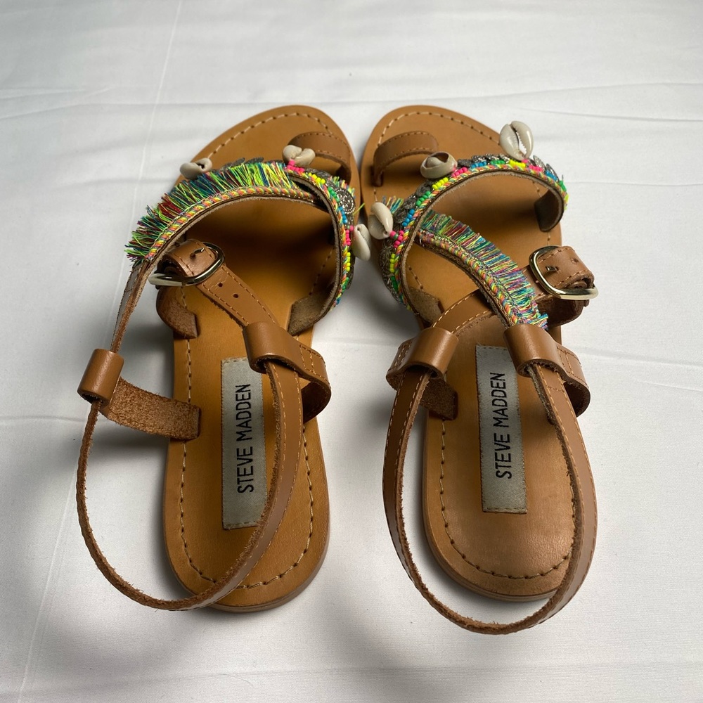 Steve Madden Rowen Multi Colored Seashells Sandal… - image 2